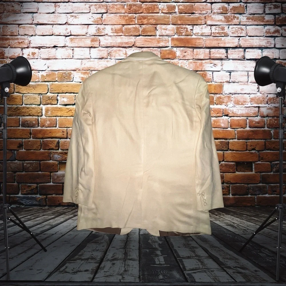 Lands’ End Beige Two-Button Blazer Men’s 46R